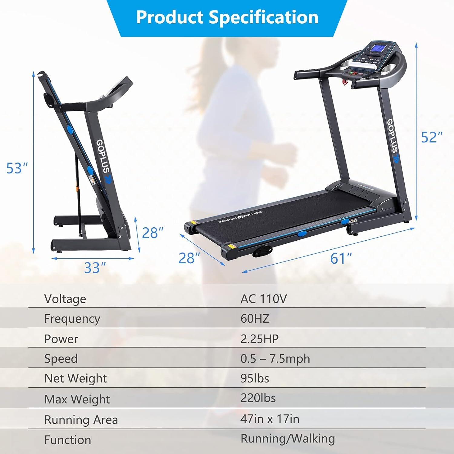 GYMAX Foldable Treadmill Review