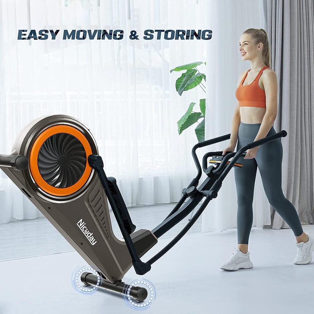 Niceday Elliptical Machine, Elliptical Exercise Machine for Home with Hyper-Quiet Magnetic Driving System, Elliptical Trainer with 15.5IN-18IN Stride, 16 Resistance Levels, 400LBS Loading Capacity