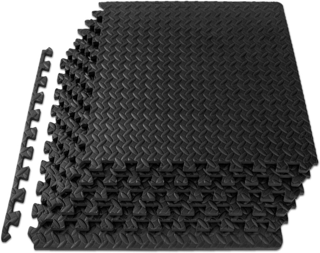 ProsourceFit Puzzle Exercise Mat ½”, EVA Interlocking Foam Floor Tiles for Home Gym, Mat for Home Workout Equipment, Floor Padding for Kids, Available in Packs of 24 SQ FT, 48 SQ FT, 144 SQ FT