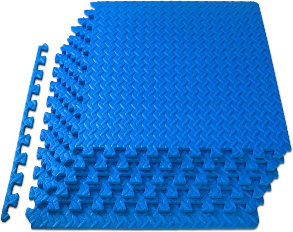 ProsourceFit Puzzle Exercise Mat ½”, EVA Interlocking Foam Floor Tiles for Home Gym, Mat for Home Workout Equipment, Floor Padding for Kids, Available in Packs of 24 SQ FT, 48 SQ FT, 144 SQ FT