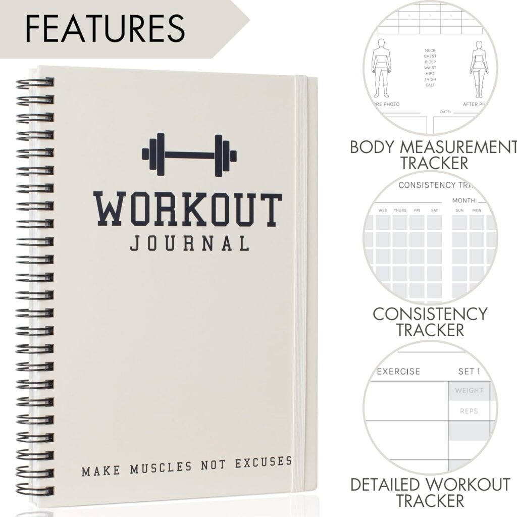 The Ultimate Fitness Journal for Tracking and Crushing Your Gym Goals - Detailed Workout Planner  Log Book For Men and Women - Great Gym Accessories With Calendar, Nutrition  Progress Tracker