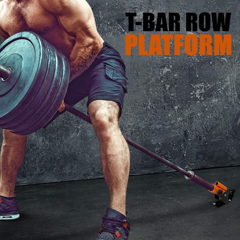 Yes4All 360° Swivel T-Bar Row Platform - Landmine Handle Attachment, Fits 1” Standard Bar and 2” Olympic Bar