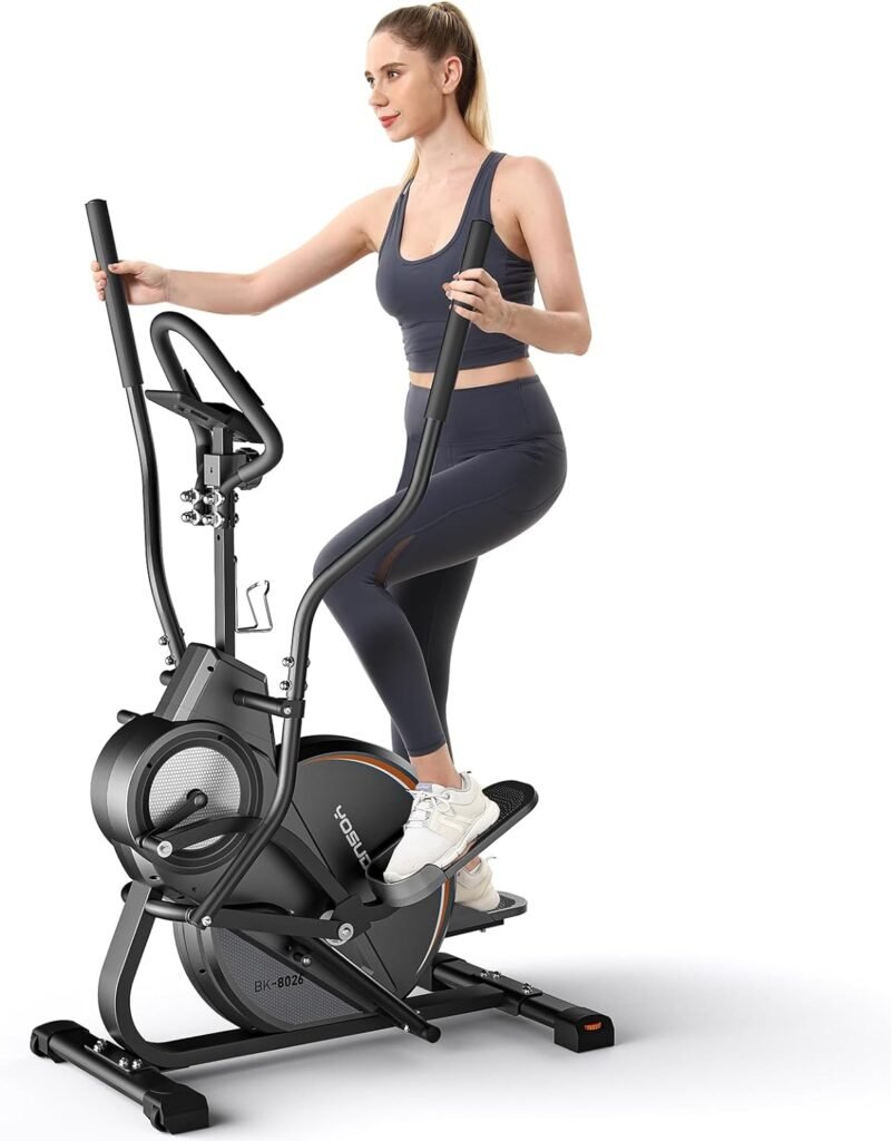 YOSUDA Pro Cardio Climber Stepping Elliptical Machine, 3 in 1 Elliptical, Total Body Fitness Cross Trainer with Hyper-Quiet Magnetic Drive System, 16 Resistance Levels, LCD Monitor  iPad Mount