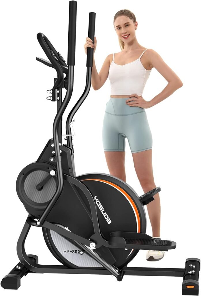 YOSUDA Pro Cardio Climber Stepping Elliptical Machine, 3 in 1 Elliptical, Total Body Fitness Cross Trainer with Hyper-Quiet Magnetic Drive System, 16 Resistance Levels, LCD Monitor  iPad Mount